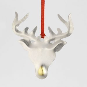 Christopher Perry Rudolph Reindeer Sterling Silver Christmas Decoration