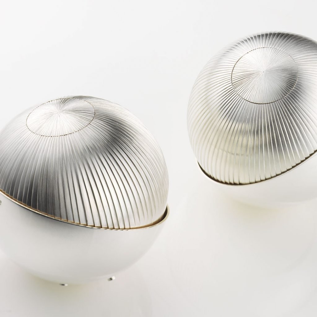 Pair of Sterling Silver Orb Salt & Pepper Grinders