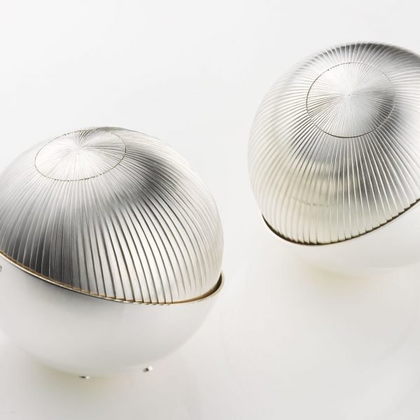 Pair of Sterling Silver Orb Salt & Pepper Grinders