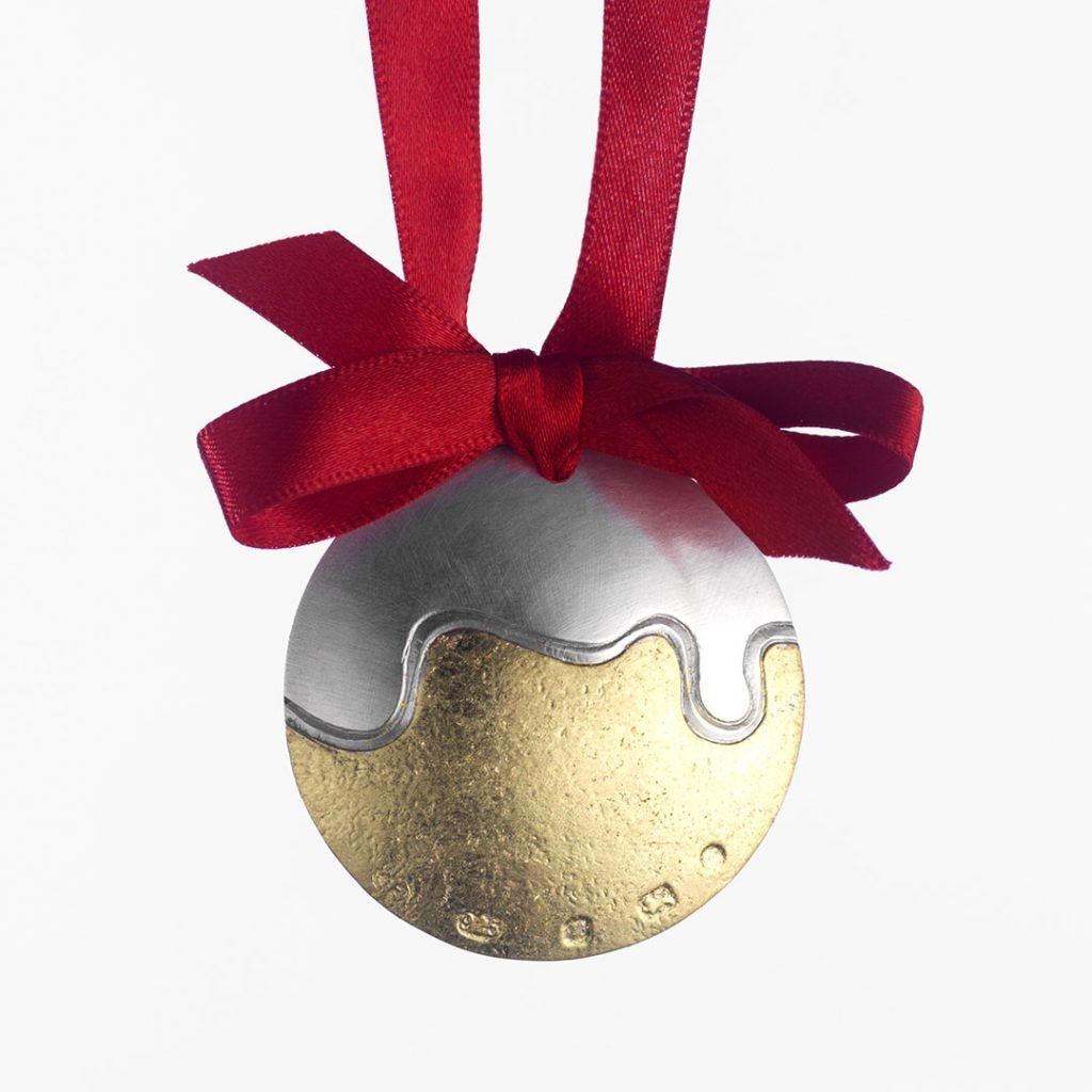 sterling silver christmas pudding