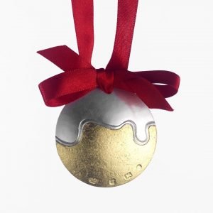 sterling silver christmas pudding