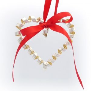 Christopher Perry Silver Spiral Heart Christmas Decoration Hanging